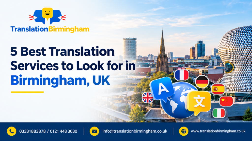 Explore Top 5 Translation Service Providers in Birmingham